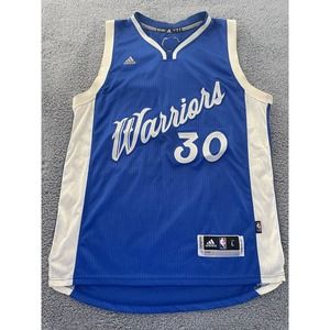 COPY - Adidas Warriors Stephen Curry 2015 Christmas Men's Blue Swingman Jersey L